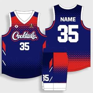 Venta al por mayor barato en blanco sublimado Reversible baloncesto Jersey uniforme personalizado baloncesto camisetas diseño - Product Image 1