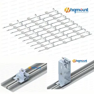 hqmount adjust height mount flexible solar panel structure mounting solar bracket flat roof ballasted roof mounting system