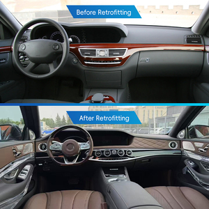 Kit de protection de console centrale et de boutons de porte en PP pour Mercedes Classe S, amélioration de l'intérieur de luxe, modification de voiture 2006-2013 - Product Image 2
