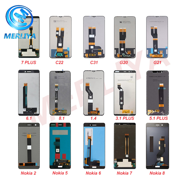 LCD Display Touch Screen Digitizer Full Assembly Replacement for Nokia C22 Lcd Display for Nokia C32 Screen