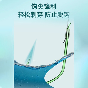 Jqwen nbdbhd Fishing <b>Hook</b> Crucian <b>Carp</b> High Carbon Steel Freshwater River Double <b>Hook</b> Competition Leader Line Finished Black - Product Image 5