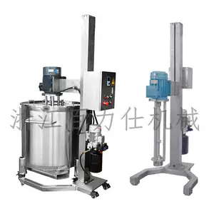 Solid or oil in water mixing emulsifying homogenizer stainless steel hydraulic dissolving dispersing homo mixer 2800rpm machine