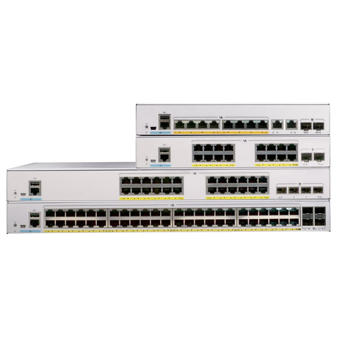 C1300 Series Switches 16 x 10/100/1000 Ethernet PoE+ Ports Network Switch with 2x 1G SFP+ uplinks C1300-16P-2G