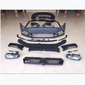 Polo gti kit de bodykit completo frontal/traseiro, assy com saia lateral