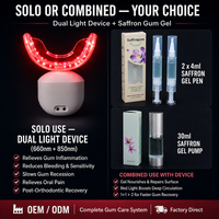 Perangkat Perawatan Mulut PBM OEM 660nm Merah + 850nm Inframerah Dekat dengan Gel Perbaikan Gusi, Set Perawatan Gusi Label Pribadi