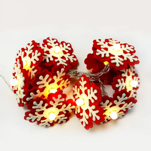 Luces Decorativas Navideñas con Forma de Copo de Nieve, Santa Claus y Muñeco de Nieve, Cadena de Luces LED, Funciona con Pilas, Clasificación IP20, para Hogar, Hotel, Bodas y Fiestas - Product Image 2
