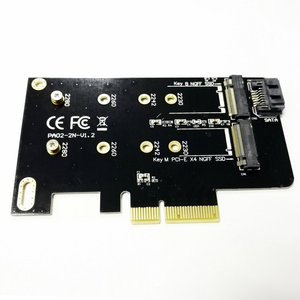 2 bay <span class=keywords><strong>M</strong></span>.2 B-Key 2280 PCIe SSD Adapter Converter Card PCIe 3.0 X4 a <span class=keywords><strong>M</strong></span>.2 SATA adapter B key PCIE X4 a NGFF SSD Converter Card - Product Image 2