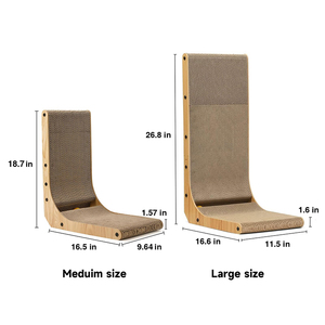 Rascador de gato en forma de L de alta calidad, cartón corrugado resistente al desgaste con <span class=keywords><strong>bola</strong></span>, cartón <span class=keywords><strong>vertical</strong></span> <span class=keywords><strong>desmontable</strong></span> para rascar gatos - Product Image 6
