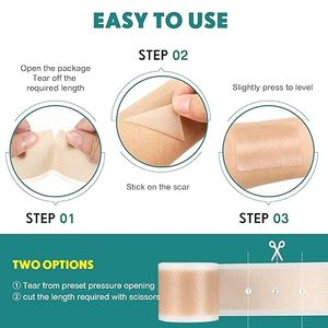 Hot bán <span class=keywords><strong>Silicone</strong></span> sẹo băng cho phẫu thuật vết sẹo Tummy Tuck, keloid, và tái sử dụng băng Dải sẹo tờ - Product Image 3