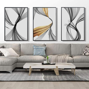 Fiori su misura arte astratta tela pittura poster da parete stampe per soggiorno decorazioni per la casa pronto per essere appeso - Product Image 2