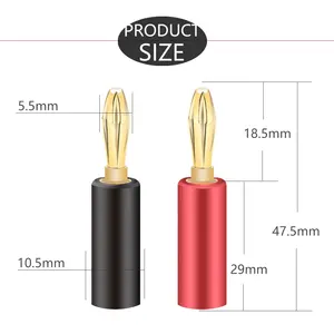 Высококачественный Звуковой провод для динамика, разъем без сварки, штекер типа банан, аудио-разъем для динамика, разъем типа банан для кабеля 4 мм - Product Image 2