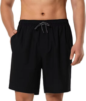 Shorts de bain décontractés et confortables pour hommes, personnalisables, à taille mi-haute, séchage rapide, respirants, avec broderie et taille élastique – Vente en gros