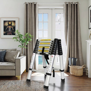 Hiện Đại A-Khung Bên Ngoài Gác Mái Mở Rộng Thang Đôi Khóa Kính Thiên Văn Gấp Nhôm Kết Hợp Bền 150Kg Tải Công Suất - Product Image 2