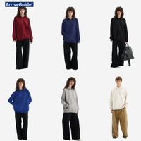 Fournisseur chaud 300G 100% coton sweat à capuche en éponge française solide décontracté coupe ample sweat à capuche unisexe teint uni