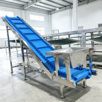 Convoyeur à bande incliné de type Z, portable, à trémie, multi-usages pour la transformation alimentaire, hauteur et angle réglables, faible coût, fabriqué en Chine (CE)