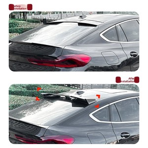 Alerón de Techo Tipo Blade ABS para BMW X6 G06 Sport <span class=keywords><strong>2019</strong></span>+, Color Negro Piano con Patrón de Fibra de Carbono, Decoración Exterior - Product Image 4