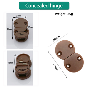 Brown Concealed Cross Furniture <b>Hinge</b> Nylon <b>Flap</b> Door Hidden <b>Hinge</b> for Bedroom Home Office Cabinet - Product Image 3