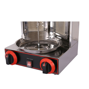 Deux brûleurs en céramique, gaz Commercial utilisé, Mini <span class=keywords><strong>Machine</strong></span> rotative automatique Shawarma Doner <span class=keywords><strong>Kebab</strong></span> Grill, prix de vente - Product Image 6