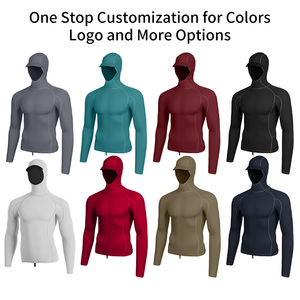 Maglietta Rash Guard Personalizzata a Maniche Lunghe con Cappuccio UPF 50+ Protezione Solare per Nuoto Snorkeling Immersioni - Product Image 4