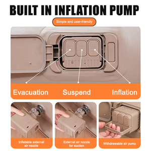 Umwelt freundliche große aufblasbare Luft matratze mit eingebauter elektrischer Pumpe für bequemes Reisen - Product Image 2