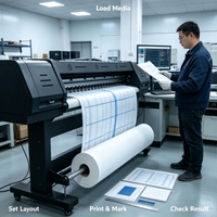 Imprimante jet d'encre grand format Kawanis 2500 mm-3500 mm avec têtes d'impression XP600 et résolution 600 dpi.