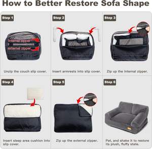 Прямоугольная ортопедическая кровать для собак с эффектом памяти - Product Image 6