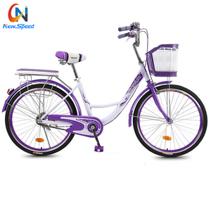 Bicicleta Urbana Clásica Retro de Una Velocidad con Cuadro de Aluminio y Horquilla de Acero de 26 Pulgadas <span class=keywords><strong>para</strong></span> <span class=keywords><strong>Mujer</strong></span> - Product Image 4