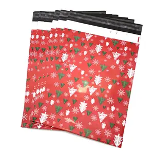 Custom Waterproof Christmas Poly Mailer Express Courier Shipping Packaging