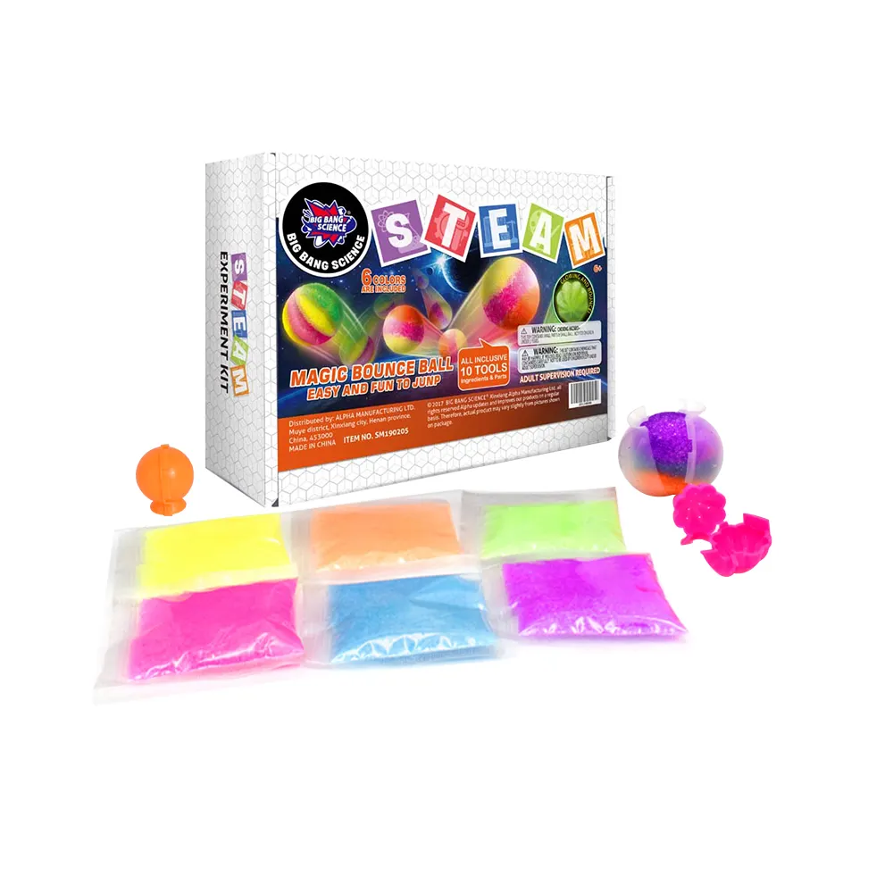 Create Magical Activities DIY Bounce Power Ball Science Kit for Kids 6-8 Birthday Party Favors