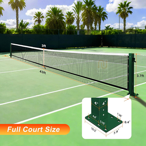 Sistema <span class=keywords><strong>de</strong></span> Red <span class=keywords><strong>de</strong></span> Tenis Personalizado, Resistente, Tamaño Reglamentario para <span class=keywords><strong>Canchas</strong></span> <span class=keywords><strong>Deportivas</strong></span> Multideportivas al Aire Libre, Fabricante - Product Image 3