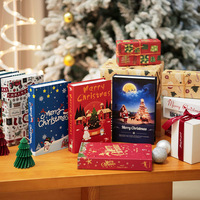 Décoration de Noël durable en forme de livre Père Noël, style moderne et créatif, accessoire de photographie de bureau, décoration de livre en papier pour Noël