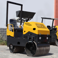 Mini rouleau main simple roue en acier Double roue en acier ingénierie et Construction compacteur asphalte route compactage rouleau