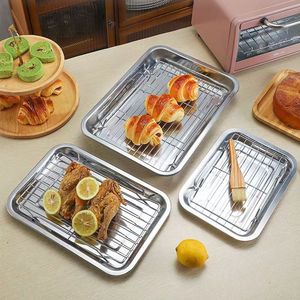 Plaque de cuisson pour four avec grille en fil métallique, rectangulaire, passe au lave-vaisselle, pour aliments, café, thé, pâtisseries ML-122 - Product Image 2