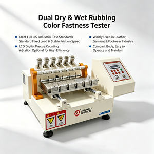 Machine d'essai de résistance à la friction et à la couleur du cuir électrique à 6 stations SATRA TM114 ISO 116406 ASTM D2054 - Product Image 2