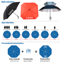 Parapluie de golf sur mesure de 60 pouces avec base magnétique, idéal pour les travaux de réparation en extérieur et l'ombrage de divers objets