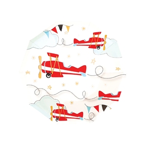 DAMAI Time Flies - Assiettes, gobelets et serviettes jetables en papier pour fête sur le thème de l'avion - Vaisselle jetable pour enfants - Product Image 2
