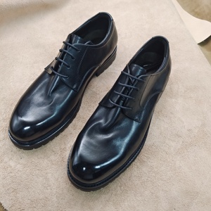 Zapatos de Hombre Hechos a Mano en Fábrica, con Punta Cuadrada, de Piel de Caballo Lavada, con Cordones, Estilo Derby, Suela Gruesa Antideslizante, Formales y Casuales de Cuero - Product Image 5