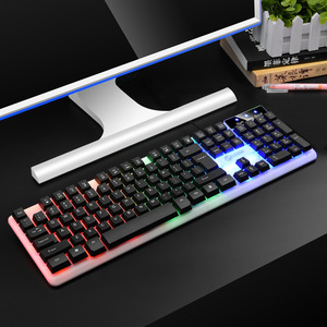 Gaming K35 Teclado retroiluminado USB con cable Múltiples colores LED Flash brillante Sensación mecánica <span class=keywords><strong>PC</strong></span> Clavier para aplicaciones de escritorio - Product Image 6