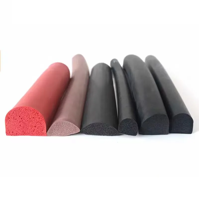 Customization support rubber strips of various materials silicone foamed curve rubber pads