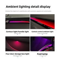 Luz Ambiental Universal RGBIC Symphony para Auto, Tira LED Acrílica con Efecto de Agua Fluida, Lámpara de Atmósfera para Audi Q5 2009-2016, Control por Aplicación, 5V