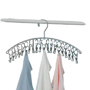 Hot Sales Square Shape 44 <strong>Clips</strong> Clothes Stocks <strong>Hanger</strong> and Folding Stainless Steel Socks <strong>Hanger</strong> Peg and Drying Rack - Product Image 5