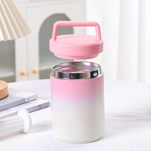<span class=keywords><strong>Termo</strong></span> con tapa de Asa portátil, tarro térmico para alimentos con mango grande, tapa de tornillo, fiambrera, caja de gachas - Product Image 6