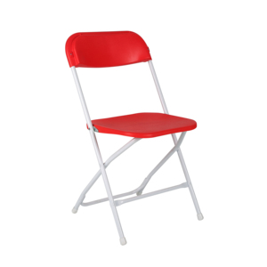 Chaise pliante en plastique à prix abordable pour événements, réceptions et dîners – Chaise pliante en métal blanc pour fêtes - Product Image 2