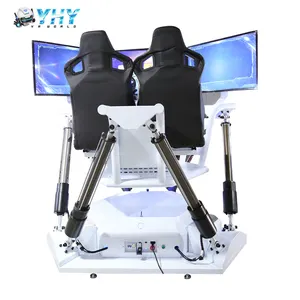 Hot Sale Factory 2 Players 3 Screesn 6 Dof Motion Chairs F1 Driving 9D Car Simulator Vr Racing