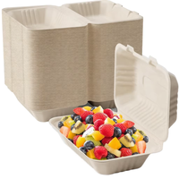 G9 15% de réduction – Contenant alimentaire jetable biodégradable en amidon de maïs, boîte à lunch, vaisselle, ensemble de dîner, emballage en pulpe de bagasse