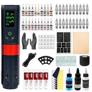 New Arrival Wireless <b>Tattoo</b> Pen <b>Kit</b> Complete High Quality <b>Tattoo</b> Equipment for Body Art Professional Use - Product Image 1