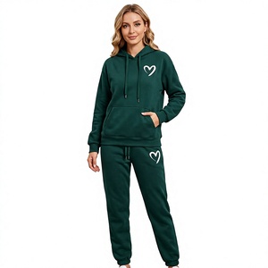 Premium Quality Women's Oversized <b>Jumper</b> <b>Pullover</b> Sweat Suit High Quality Fleece Cotton Two Piece Wide Women's Tracksuit - Product Image 4