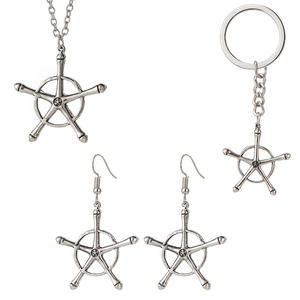 Collier <span class=keywords><strong>Bleach</strong></span> Anime, Quincy <span class=keywords><strong>Ishida</strong></span> Uryuu Cosplay, Ginrei Gojiaku, Amulette, Chaîne de collier en alliage, Porte-clés, Pendentif, Bijoux, Cadeaux - Product Image 1