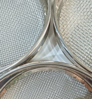 Tamis de laboratoire standard en tissu métallique tissé en acier inoxydable à armure simple, soudé, pour l'analyse des vibrations de la farine et du sol en cuisine