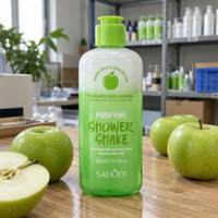 Gel Douche Pomme Verte en Gros OEM & ODM 300ml pH Équilibré Nettoyant Doux au Beurre de Karité, Aloe Vera et Niacinamide